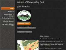 Tablet Screenshot of friendsofdanversdogpark.com